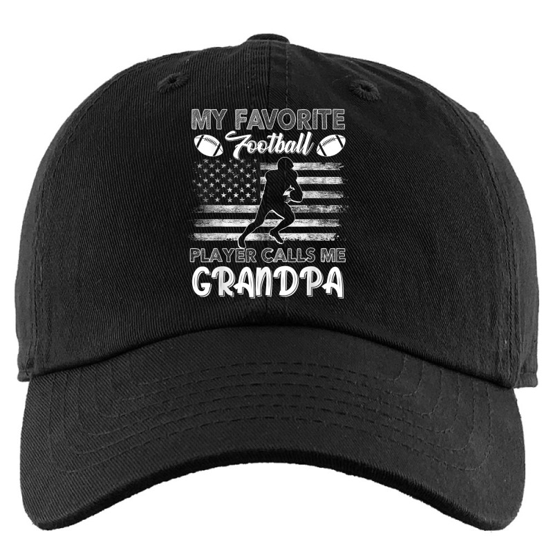 My Favorite Football Player Calls Me Grandpa Usa Flag Retro Kids Cap by Artist-Shannon | Artistshot