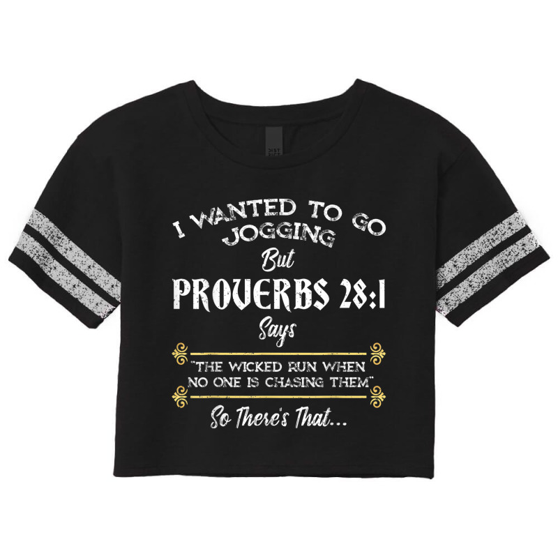 I Wanted To Go Jogging But Proverbs Christian Music Retro Scorecard Crop Tee by Aria-Proctor | Artistshot