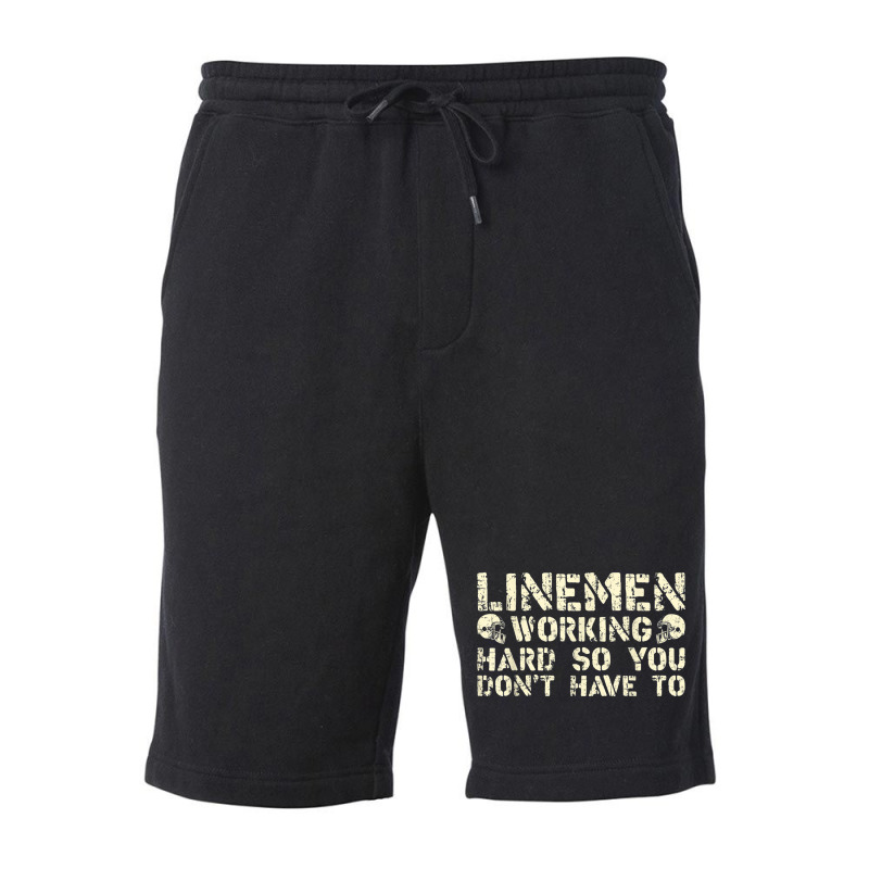 Offensive Linemen Working Hard So You Don't Have To Football Fleece Short by Artist-Shannon | Artistshot