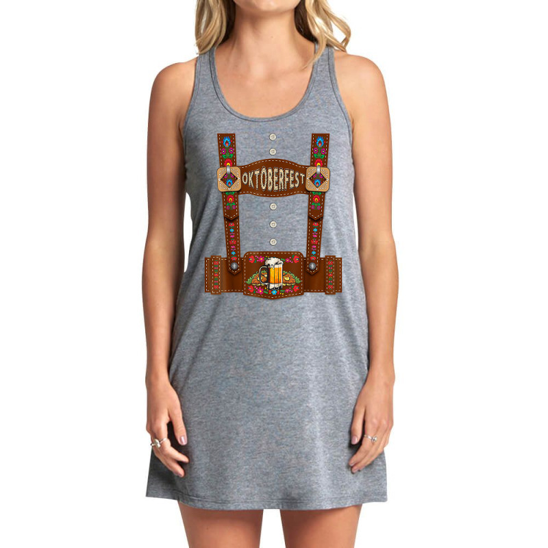 Lederhosen Suspenders Oktoberfest Bier Drinking Munich Beer T Shirt Tank Dress by yodishsaraveks | Artistshot