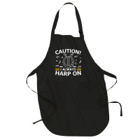 Musician Harpist Harp Player Caution! I Always Harp On T Shirt Full-length Apron | Artistshot