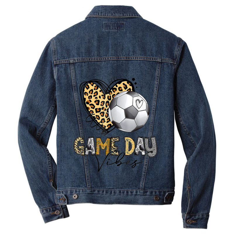 Soccer Game Day Vibes Soccer Mom Game Day Season Men Denim Jacket by Artist-Shannon | Artistshot