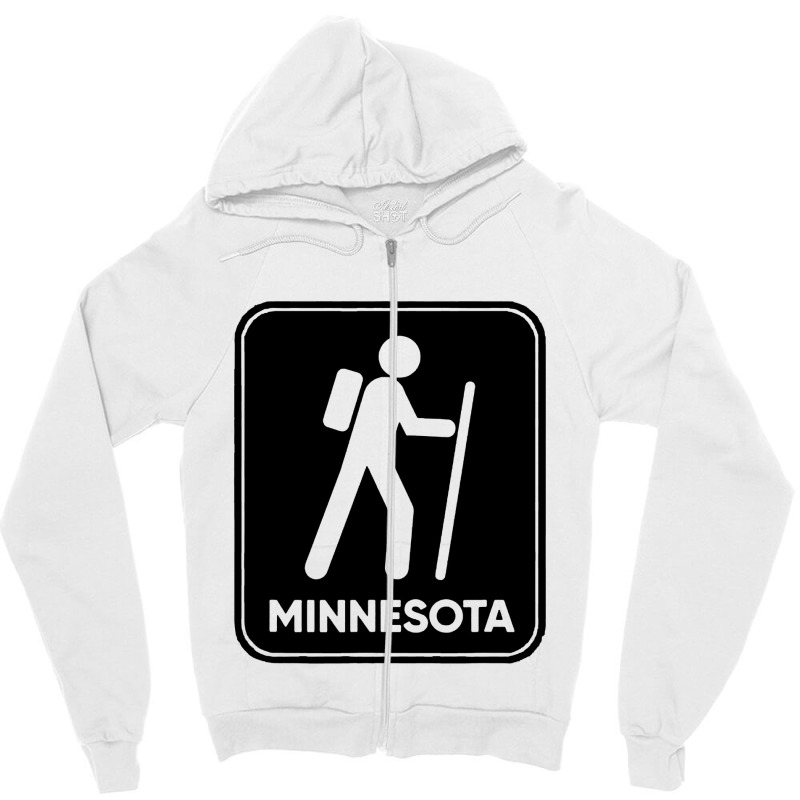 Hike Minnesota Zipper Hoodie by MickeyMouse | Artistshot