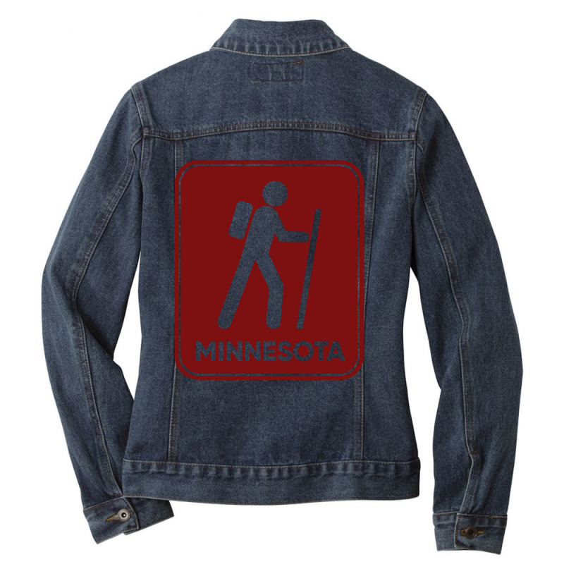 Hike Minnesota Ladies Denim Jacket by MickeyMouse | Artistshot