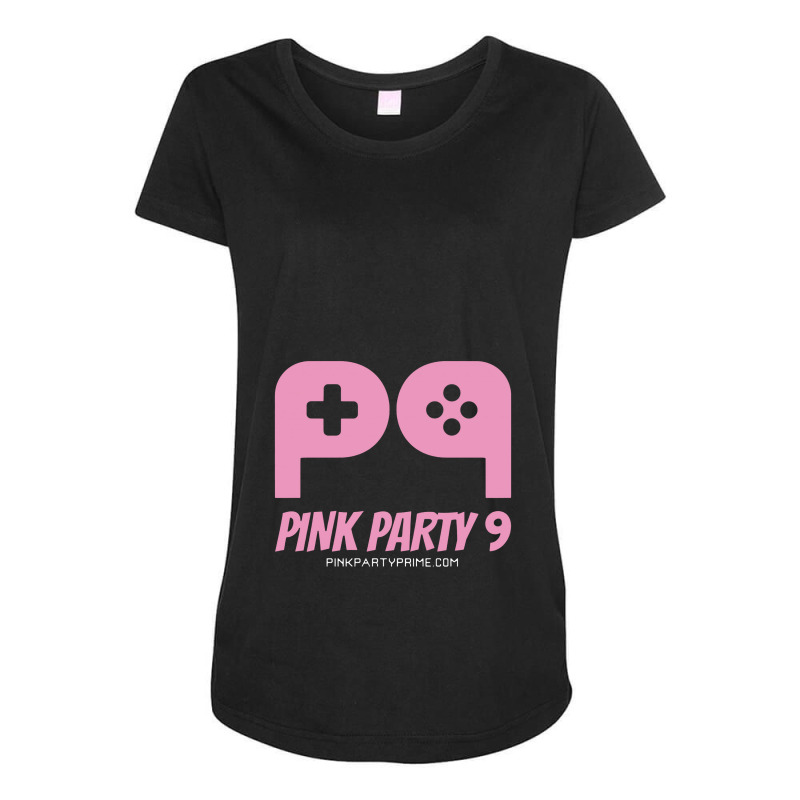 Pink Party Prime 9 Maternity Scoop Neck T-shirt by earlrhea | Artistshot