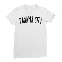 Panama City Panama Vintage Black Text Apparel T Shirt Ladies Fitted T-shirt | Artistshot