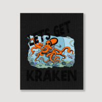 Art Character Lets Get Kraken Halloween Portrait Canvas Print | Artistshot