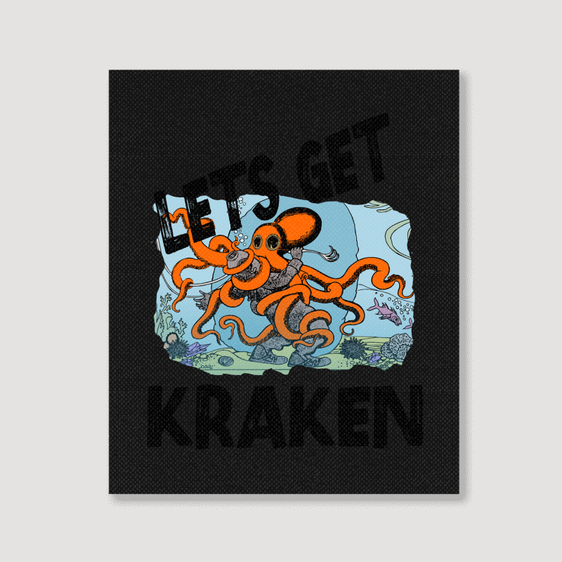 Art Character Lets Get Kraken Halloween Portrait Canvas Print | Artistshot