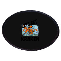 Art Character Lets Get Kraken Halloween Oval Patch | Artistshot