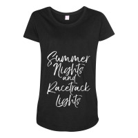 Summer Nights And Racetrack Lights  For Women Race Tee Maternity Scoop Neck T-shirt | Artistshot