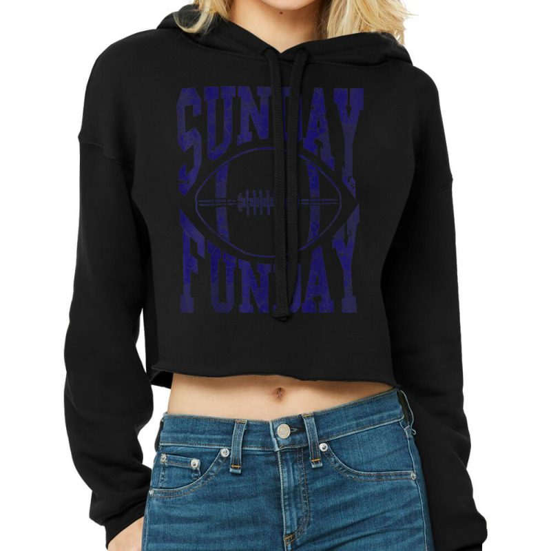 Sunday Funday Football Men Women Kids Boys Cropped Hoodie by Artist-Shannon | Artistshot