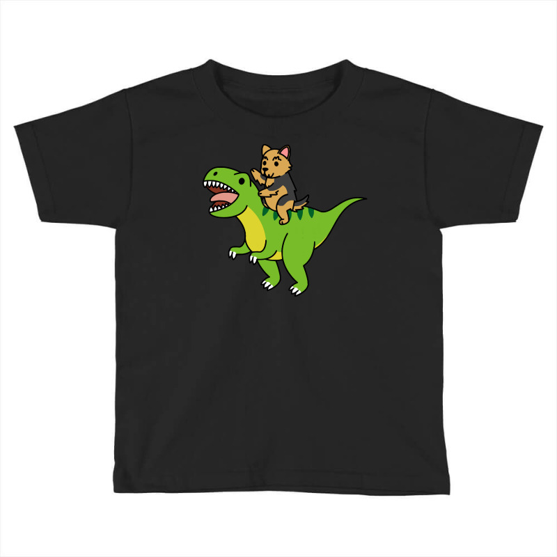 Yorkshire Terrier T  Shirt Yorkshire Terrier Riding T  Rex Dinosaur T Toddler T-shirt by heaneykole307 | Artistshot