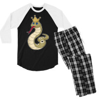 Snake King Crown T Shirt Men's 3/4 Sleeve Pajama Set | Artistshot