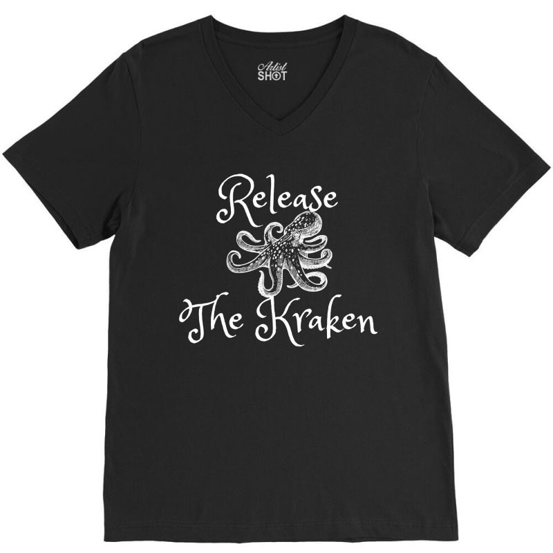 Funny Gift Release The Kraken V-neck Tee | Artistshot