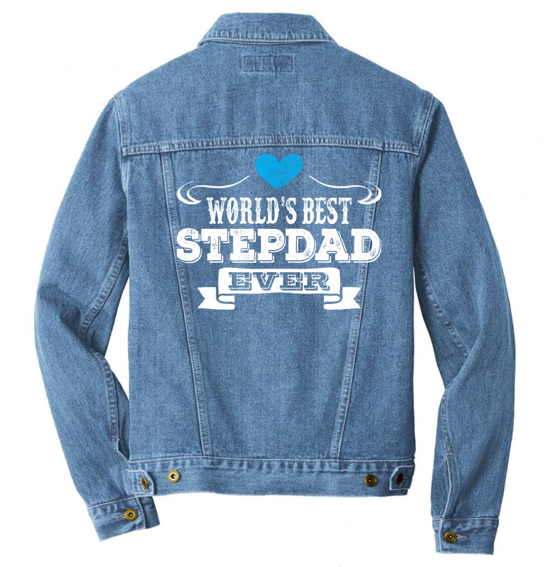 Worlds Best Stepdad Ever 1 Men Denim Jacket | Artistshot
