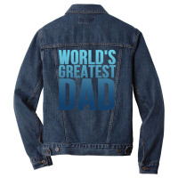 Worlds Greatest Dad 1 Men Denim Jacket | Artistshot