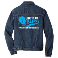 Light It Up Blue For Autism Awareness Men Denim Jacket | Artistshot