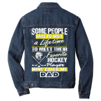 Hockey Player's Dad - Father's Day - Dad Shirts Men Denim Jacket | Artistshot