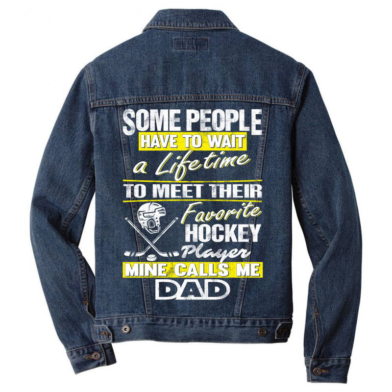 Hockey Player's Dad - Father's Day - Dad Shirts Men Denim Jacket | Artistshot