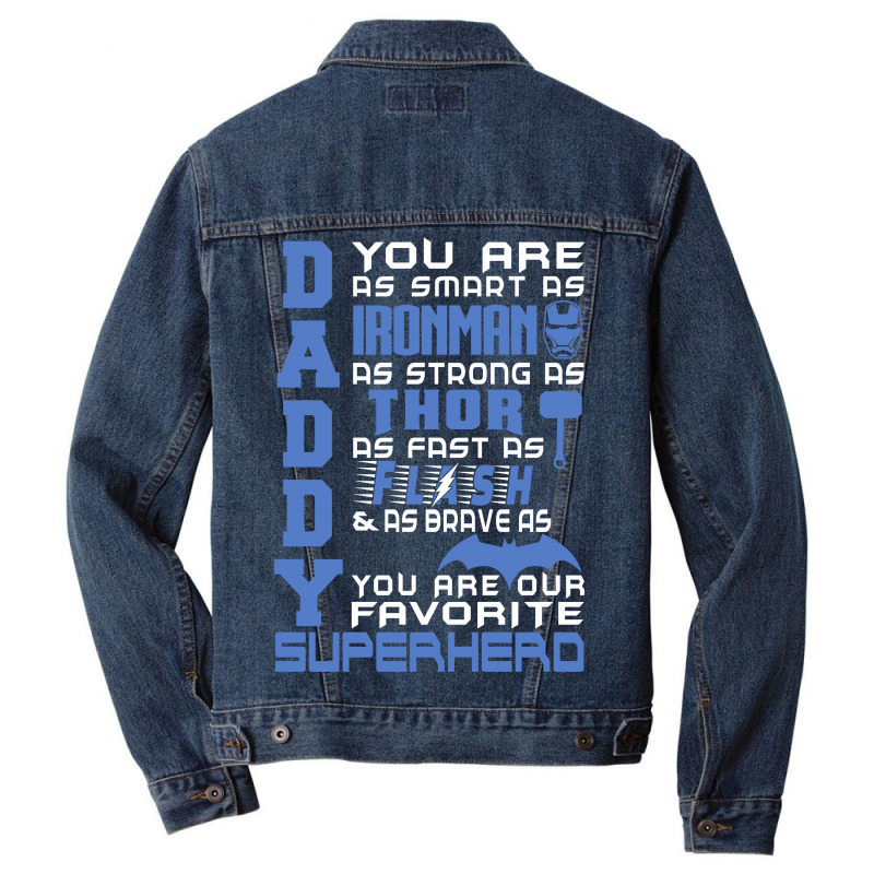Daddy - Fathers Day - Gift For Dad Men Denim Jacket | Artistshot