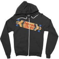 Sidewalk Surfer Longboard Skater T Shirt Zipper Hoodie | Artistshot