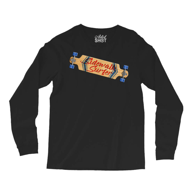 Sidewalk Surfer Longboard Skater T Shirt Long Sleeve Shirts by RolaLuken | Artistshot