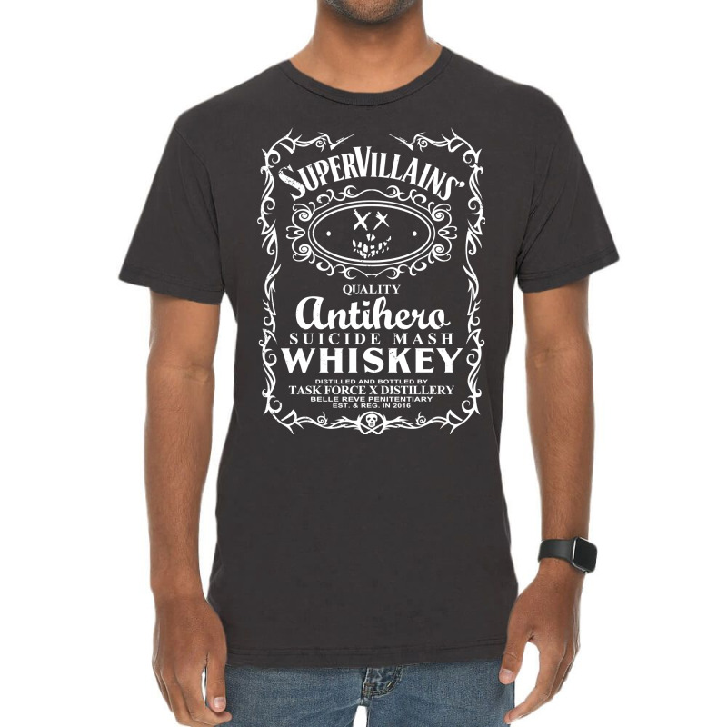 Supervillains Whiskey T-shirt Vintage T-Shirt by time5803 | Artistshot