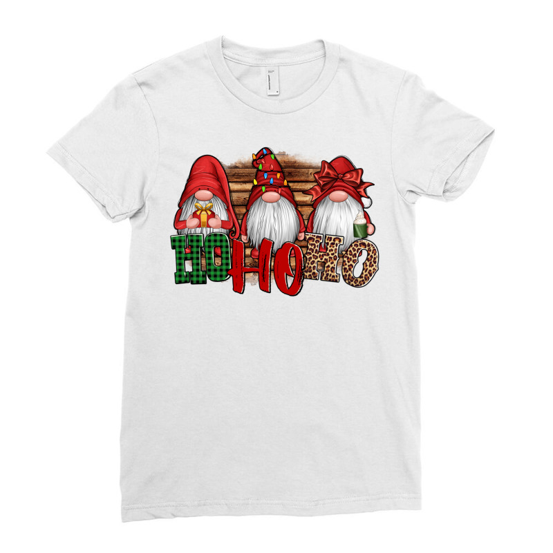 Ho Ho Ho Christmas Gnomes Ladies Fitted T-shirt | Artistshot