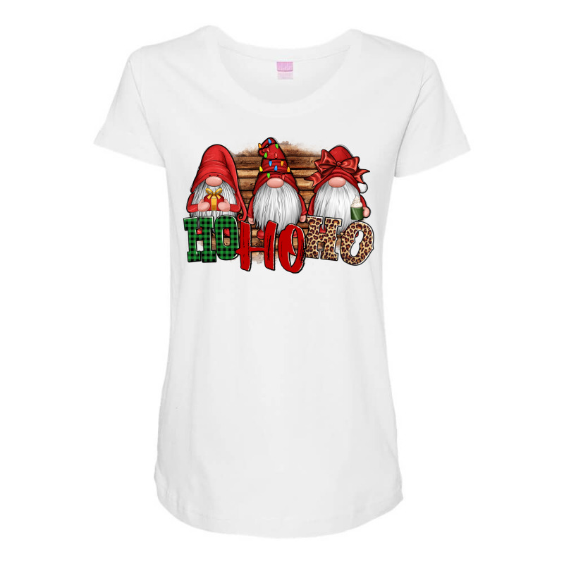 Ho Ho Ho Christmas Gnomes Maternity Scoop Neck T-shirt | Artistshot