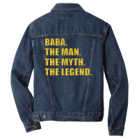 Baba The Man The Myth The Legend Men Denim Jacket | Artistshot