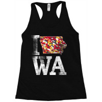 Vintage State Of Iowa Trendy Iowans Red Yellow Grunge Design Racerback Tank | Artistshot