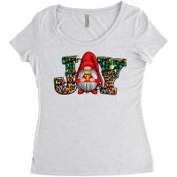 Joy Christmas Gnome Joy To The World Women's Triblend Scoop T-shirt | Artistshot