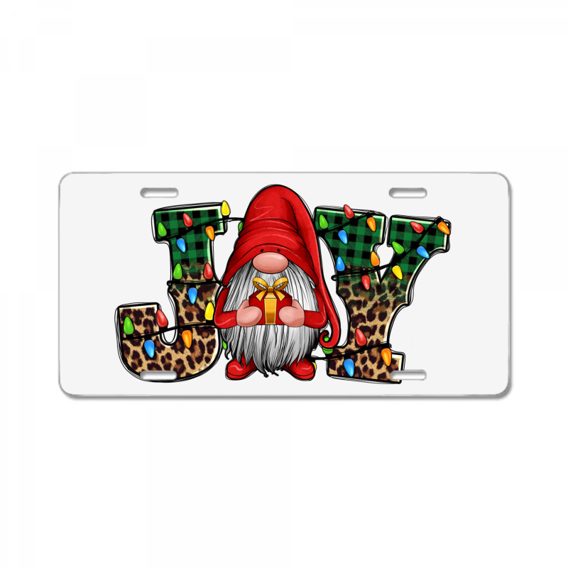 Joy Christmas Gnome Joy To The World License Plate | Artistshot