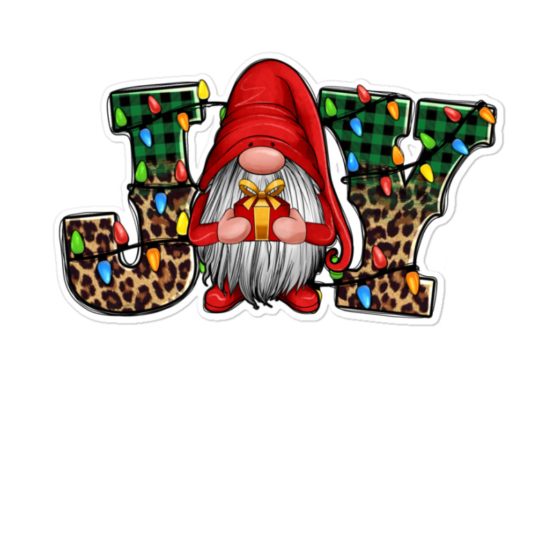 Joy Christmas Gnome Joy To The World Sticker | Artistshot