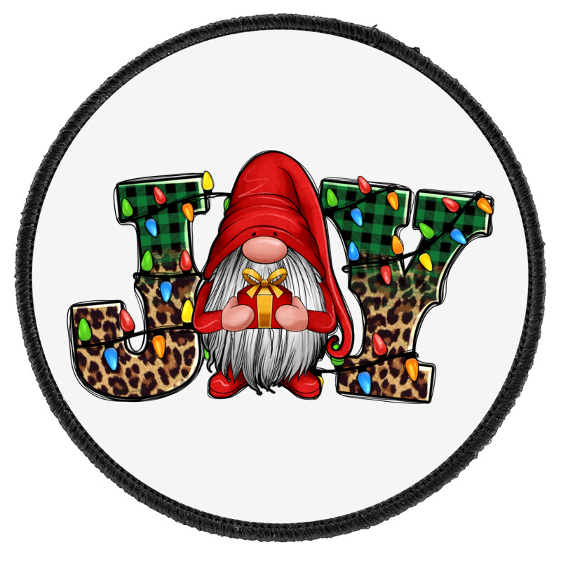 Joy Christmas Gnome Joy To The World Round Patch | Artistshot