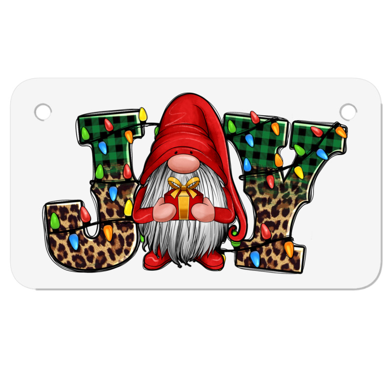 Joy Christmas Gnome Joy To The World Motorcycle License Plate | Artistshot