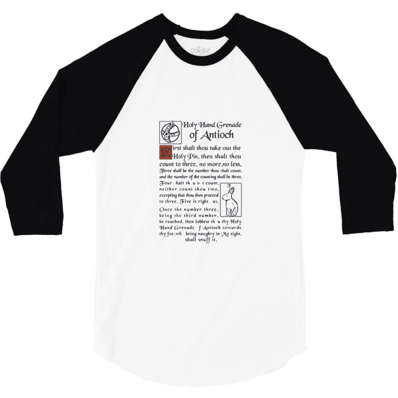 Holy Hand Grenade Script 3/4 Sleeve Shirt | Artistshot