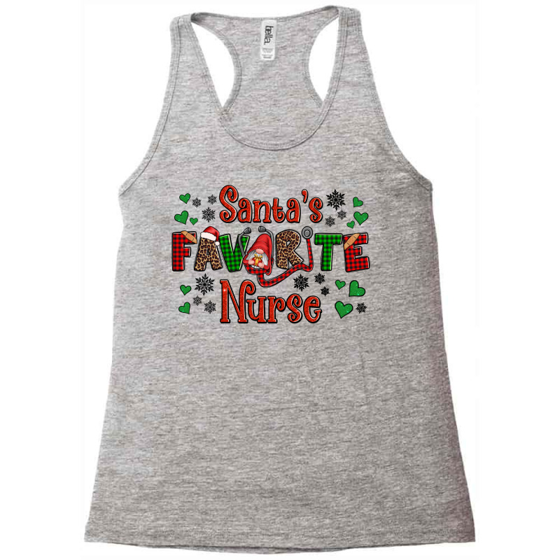 Santa's Favorite Nurse Christmas Racerback Tank | Artistshot