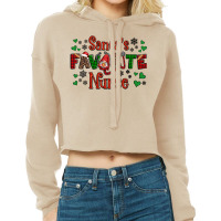 Santa's Favorite Nurse Christmas Cropped Hoodie | Artistshot