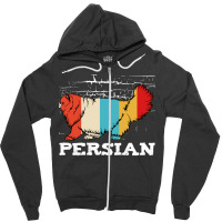 Cat T  Shirt Persian Cat   Retro Style Cat Vintage Kitty T  Shirt (1) Zipper Hoodie | Artistshot