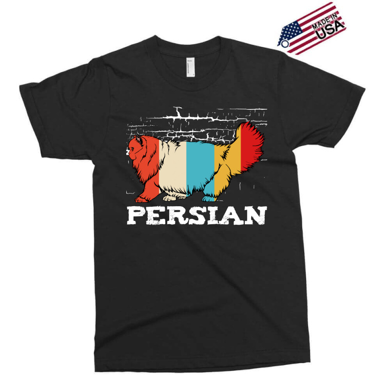 Cat T  Shirt Persian Cat   Retro Style Cat Vintage Kitty T  Shirt (1) Exclusive T-shirt | Artistshot