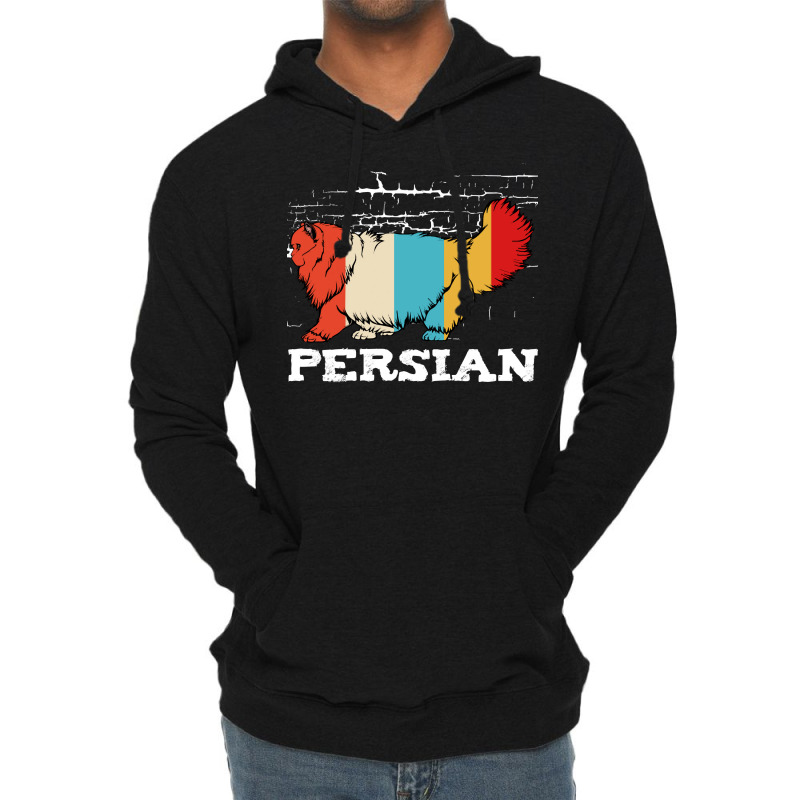 Cat T  Shirt Persian Cat   Retro Style Cat Vintage Kitty T  Shirt (1) Lightweight Hoodie | Artistshot