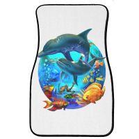 Dolphin Sea Life Save The Ocean Marine Biology Aquarium T Shirt Front Car Mat | Artistshot