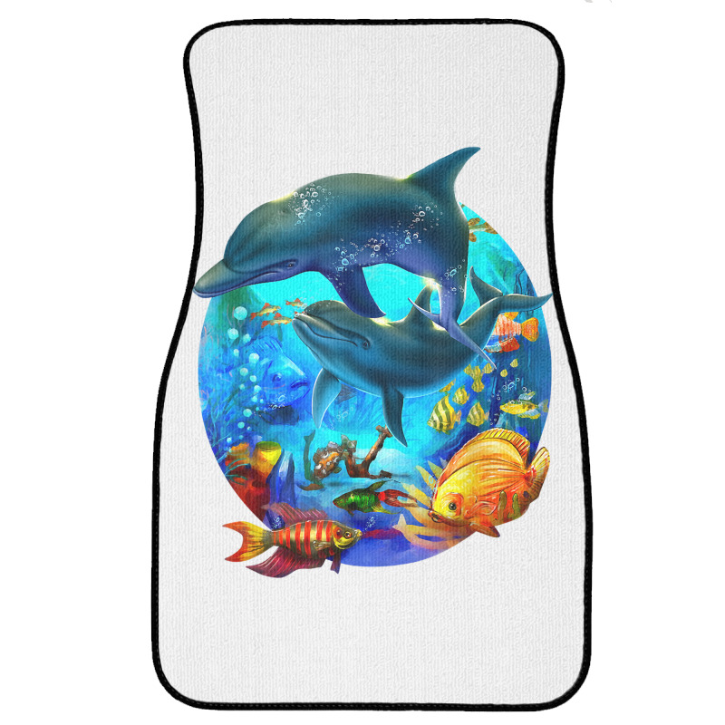 Dolphin Sea Life Save The Ocean Marine Biology Aquarium T Shirt Front Car Mat | Artistshot