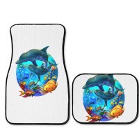 Dolphin Sea Life Save The Ocean Marine Biology Aquarium T Shirt Full Set Car Mats | Artistshot