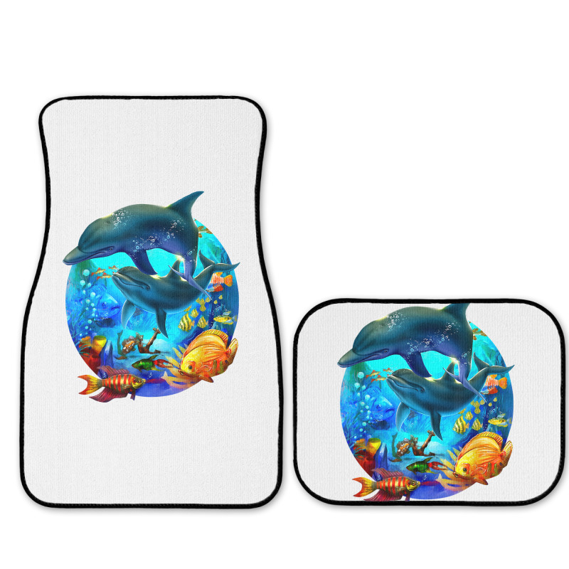 Dolphin Sea Life Save The Ocean Marine Biology Aquarium T Shirt Full Set Car Mats | Artistshot