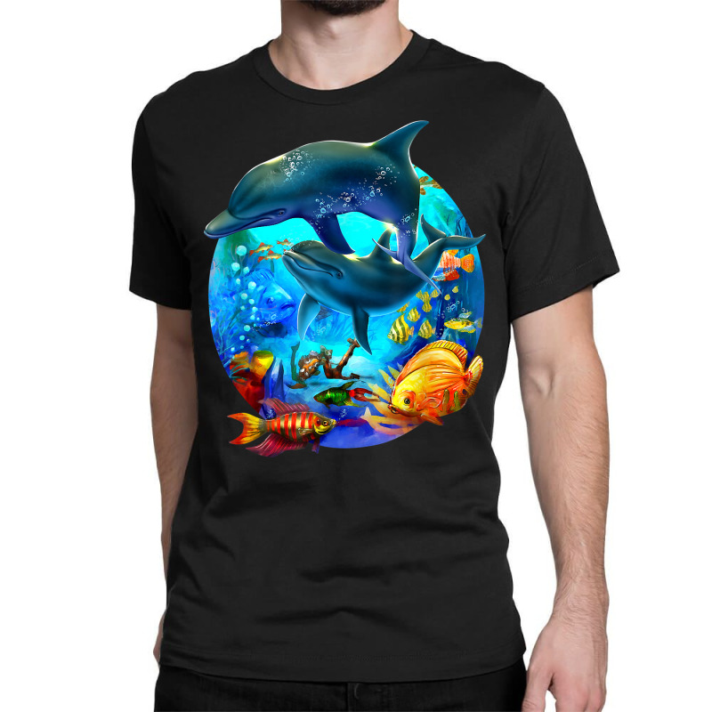 Dolphin Sea Life Save The Ocean Marine Biology Aquarium T Shirt Classic T-shirt | Artistshot