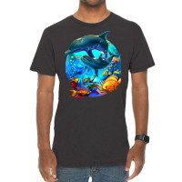 Dolphin Sea Life Save The Ocean Marine Biology Aquarium T Shirt Vintage T-shirt | Artistshot