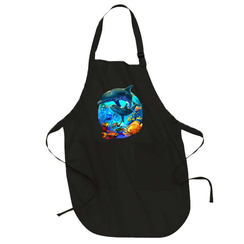 Dolphin Sea Life Save The Ocean Marine Biology Aquarium T Shirt Full-length Apron | Artistshot