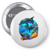 Dolphin Sea Life Save The Ocean Marine Biology Aquarium T Shirt Pin-back Button | Artistshot